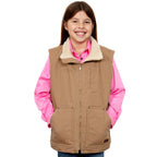Just Country Childrens Diamantina Sherpa Vest (BWOV2200) Khaki