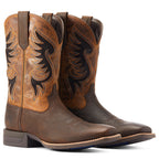 Ariat Mens Cowpuncher VentTEK Western Boots (10044573) Dark Brown /Golden Mustard [SD]