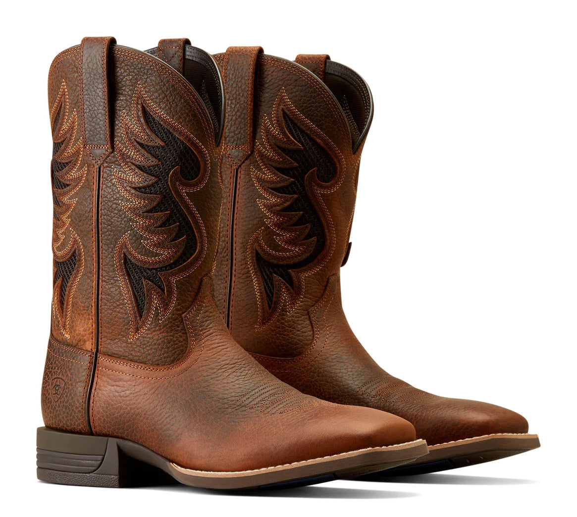 Ariat Mens Cowpuncher VentTEK Western Boots (10051035) Brown Oiled Rowdy 