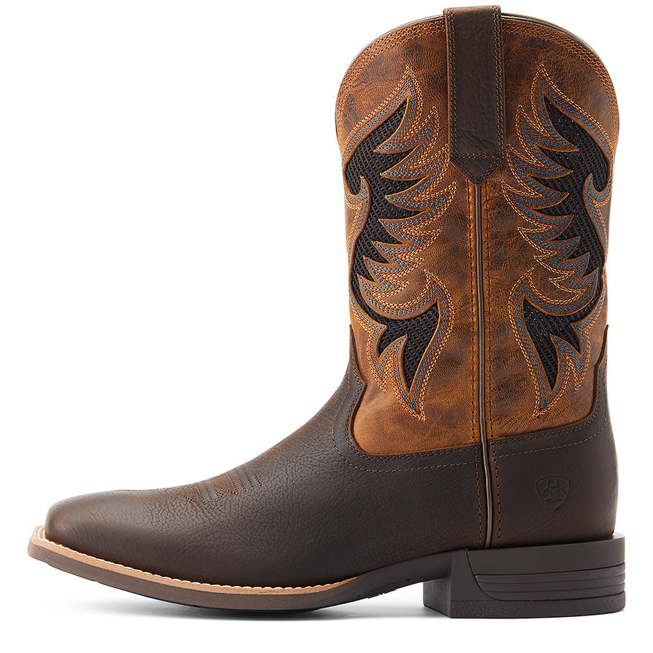 Ariat Mens Cowpuncher VentTEK Western Boots (10044573) Dark Brown /Golden Mustard [SD]