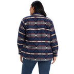 Ariat Womens R.E.A.L. Shacket Shirt Jacket (10041576) Mountain Peak Jacquard [SD]