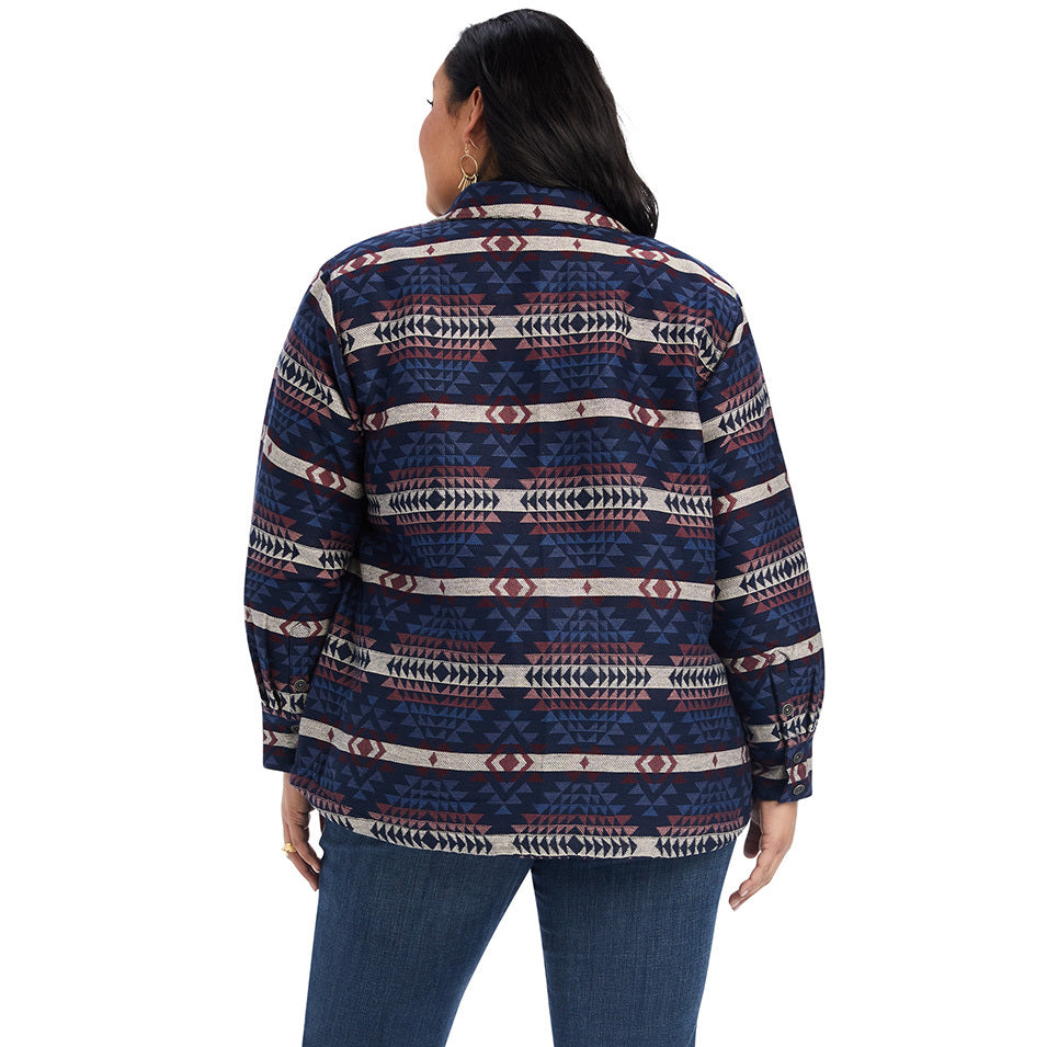 Ariat Womens R.E.A.L. Shacket Shirt Jacket (10041576) Mountain Peak Jacquard [SD]