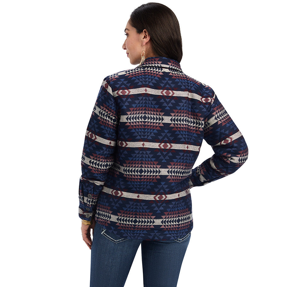 Ariat Womens R.E.A.L. Shacket Shirt Jacket (10041576) Mountain Peak Jacquard [SD]