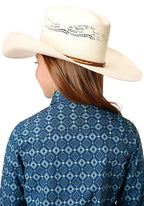 Roper Girls West Made Collection L/S Shirt (80064309) Print Blue [GD]