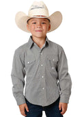 Roper Boys Amarillo Collection L/S Shirt (30225027) Print Green [GD]