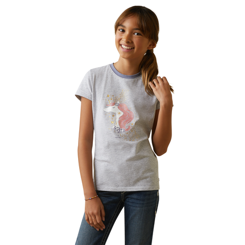 Ariat Childrens Imagine S/S Tee (10043738) Heather Grey [SD] 