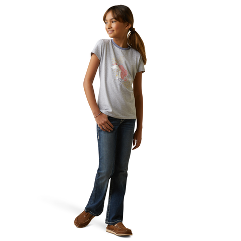 Ariat Childrens Imagine S/S Tee (10043738) Heather Grey [SD] 