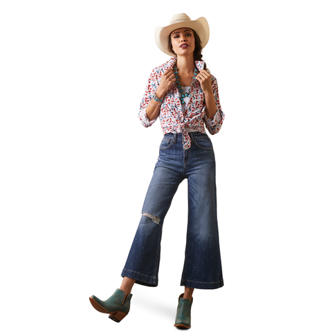 Ariat Womens REAL Kirby Stretch L/S Shirt (10043477) Blazin Boots [SD]