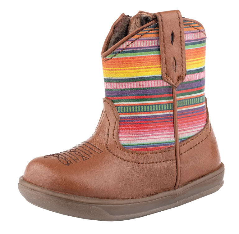 Roper Infants Cowbaby Cora Serape Western Boots (16914240) Tan/Serape Leather [SD]