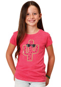 Roper Girls Five Star Collection S/S Tee (9513471) Solid Pink [SD]