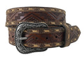 Roper Mens 1.1/2" Aztec Embossed Genuine Leather Belt (9567500) Brown [SD]