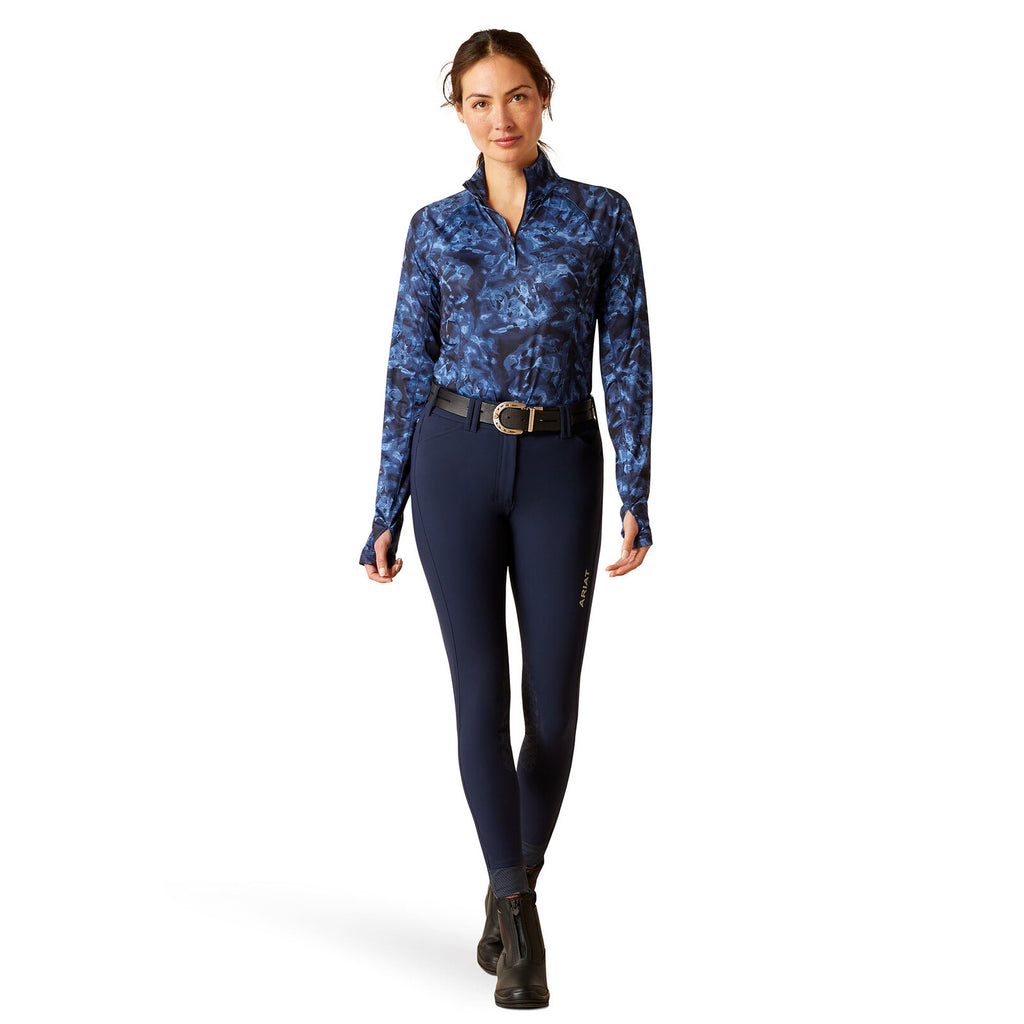 Ariat Womens Lowell 2.0 1/4 Zip Skivvy (10046602) Stormy Skies [SD]