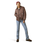 Ariat Womens Rebar Duracanvas Bomber Jacket (10046382) Peppercorn [GD]