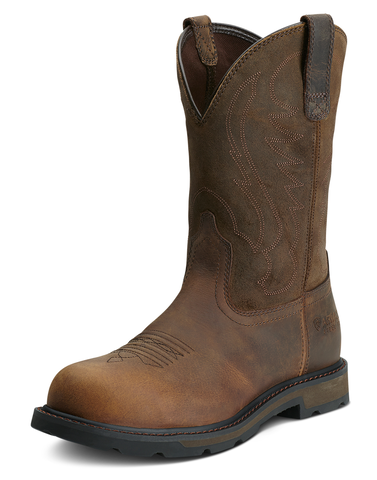 Ariat Mens Groundbreaker Steel Toe Western Boots (10014241) Brown