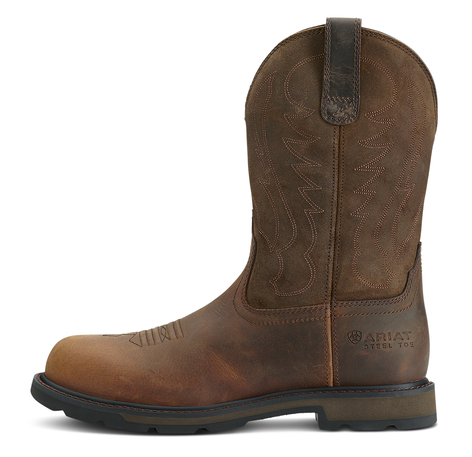 Ariat Mens Groundbreaker Steel Toe Western Boots (10014241) Brown