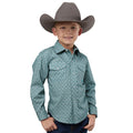 Roper Boys Amarillo Collection L/S Print Shirt (30225030) Grey [GD]