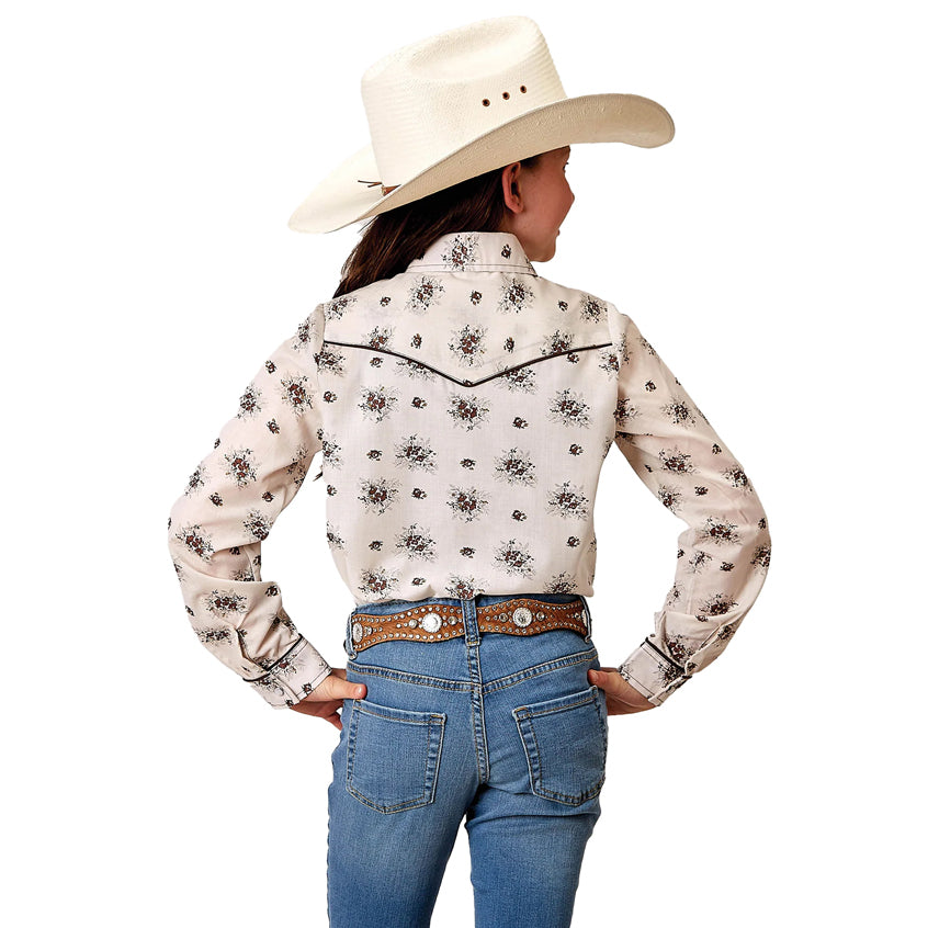 Roper Girls Karman Special Collection L/S Shirt (80086352) Print White [GD]