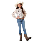 Roper Girls Karman Special Collection L/S Shirt (80086352) Print White [GD]