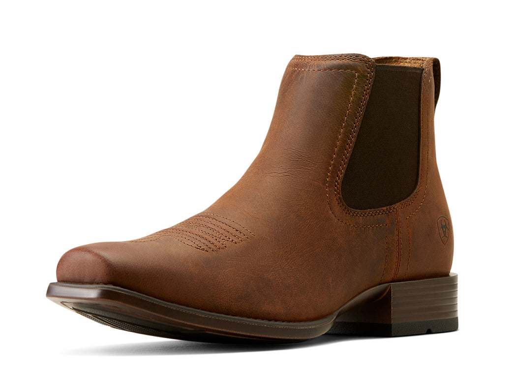 Ariat Mens Booker Ultra Square Toe Western Boots (10050962) Rough Tan