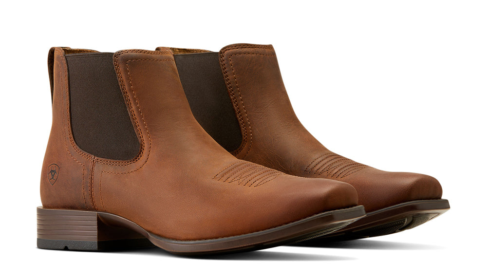 Ariat Mens Booker Ultra Square Toe Western Boots (10050962) Rough Tan