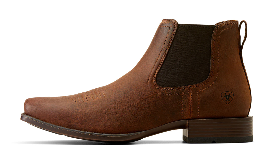 Ariat Mens Booker Ultra Square Toe Western Boots (10050962) Rough Tan