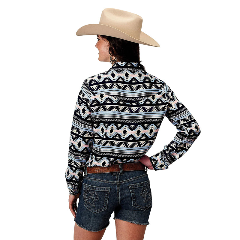 Roper Womens Five Star Collection L/S Shirt (50590063) Print Blue [GD]