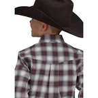 Roper Boys Amarillo Collection L/S Shirt (30378700) Plaid Brown