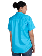 Just Country Womens Maggie S/S Full Button Work Shirt (50504SKY) Sky