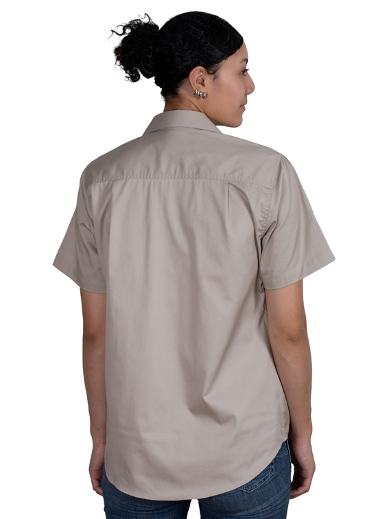 Just Country Womens Maggie S/S Full Button Work Shirt (50504STN) Stone