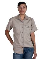 Just Country Womens Maggie S/S Full Button Work Shirt (50504STN) Stone
