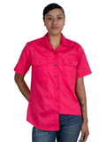 Just Country Womens Maggie S/S Full Button Work Shirt (50504HPK) Hot Pink