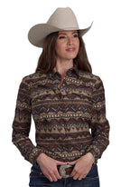 Roper Womens West Made Collection L/S Shirt (50067637) Print Brown [SD]