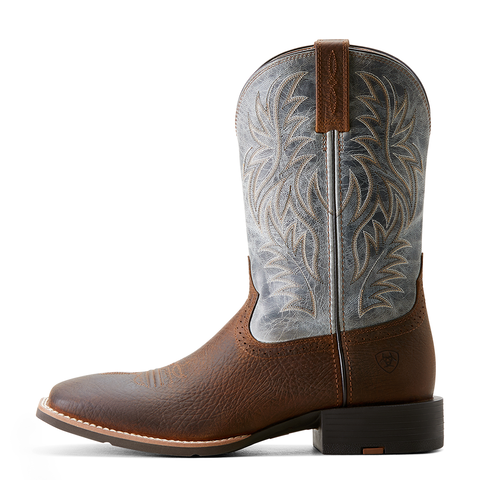 Ariat Mens Sport Western Wide Square Toe Boots (10053731) Earth/Glacier Blue