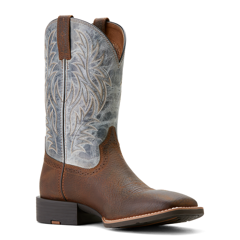 Ariat Mens Sport Western Wide Square Toe Boots (10053731) Earth/Glacier Blue