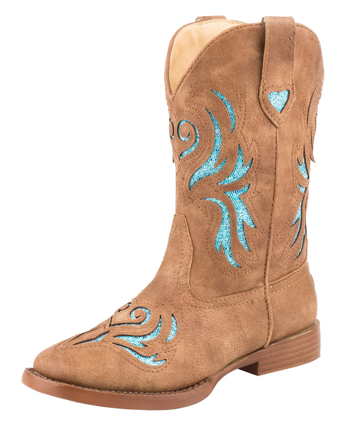 Roper Childrens Glitter Breeze Boots (18901549) Tan
