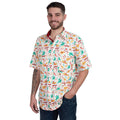 Just Country Mens Jordan S/S Full Button Print Shirt (MWSSR242) White Cactus/Chilli [SD]