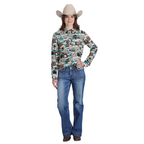 Roper Womens Five Star Collection L/S Print Shirt (50590184) Multi [SD]