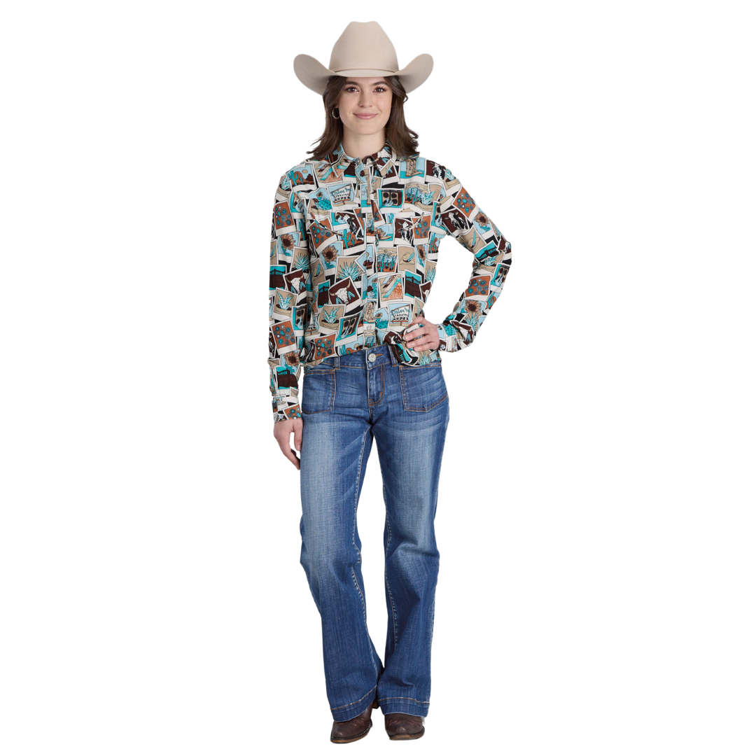Roper Womens Five Star Collection L/S Print Shirt (50590184) Multi [SD]