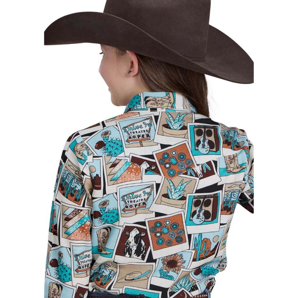 Roper Girls Five Star Collection L/S Print Shirt (80590184) Multi [SD]
