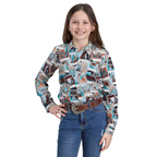 Roper Girls Five Star Collection L/S Print Shirt (80590184) Multi [SD]