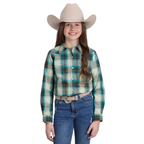 Roper Girls Amarillo Collection L/S Print (80278035) Plaid Brown [SD]