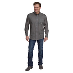 Roper Mens Amarillo Collection L/S Shirt (01326014) Print Grey