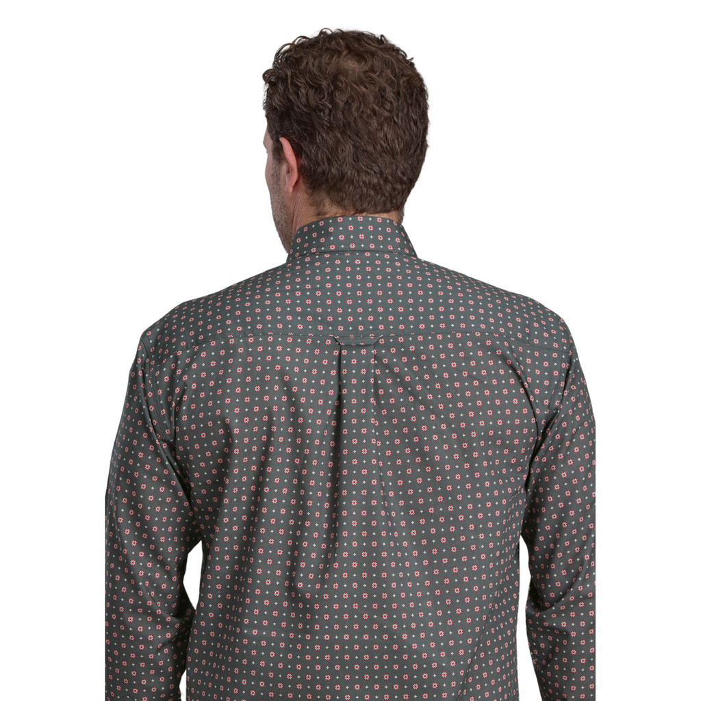 Roper Mens Amarillo Collection L/S Shirt (01326014) Print Grey
