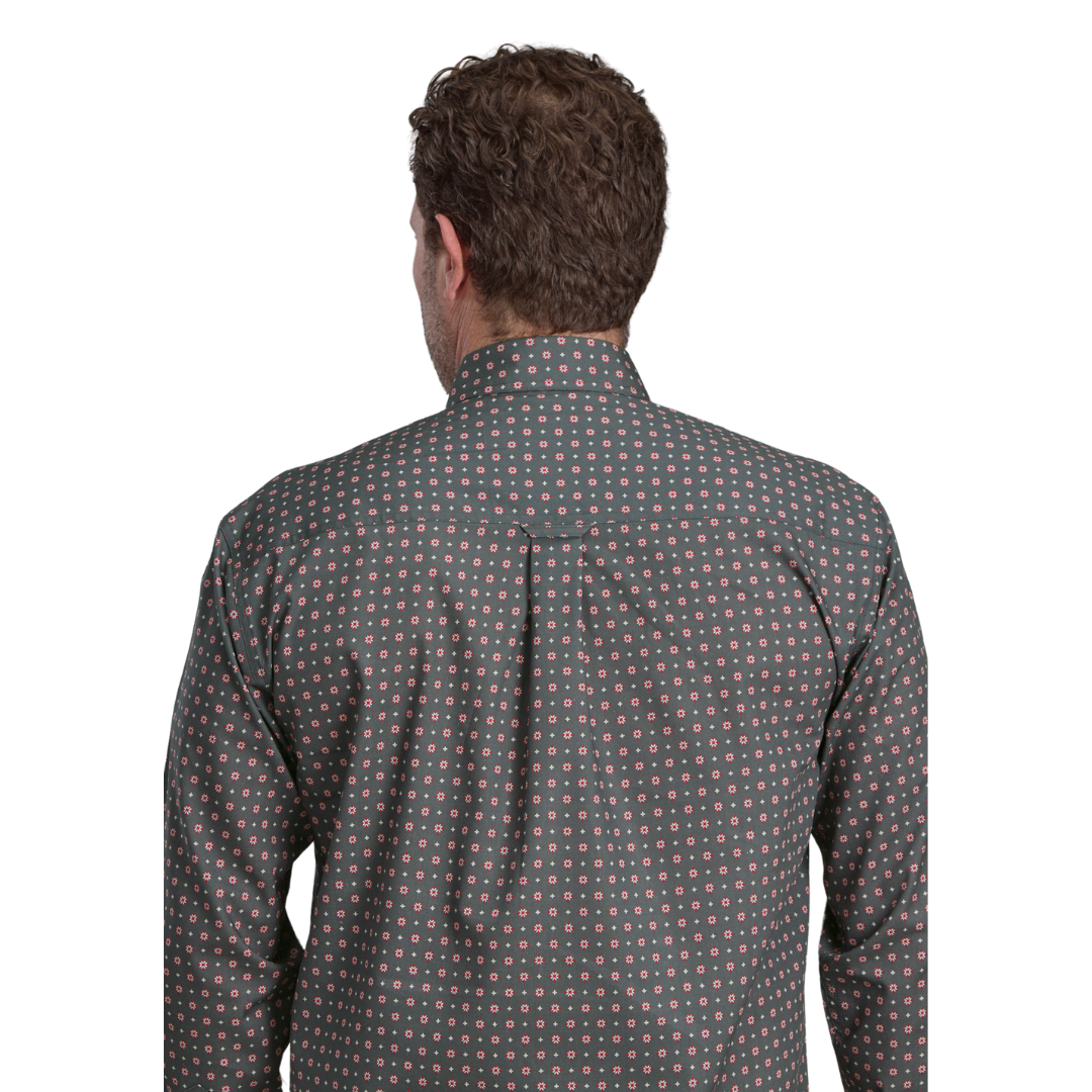 Roper Mens Amarillo Collection L/S Shirt (01326014) Print Grey