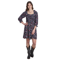 Roper Womens Five Star Collection 3/4 Sleeve Dress (57590187) Print Black [SD]