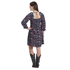 Roper Womens Five Star Collection 3/4 Sleeve Dress (57590187) Print Black [SD]