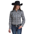Roper Womens Karman Special Collection L/S Shirt (50016068) Plaid Grey [SD]