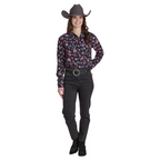 Roper Womens Five Star Collection L/S Shirt (50590187) Print Black [SD]
