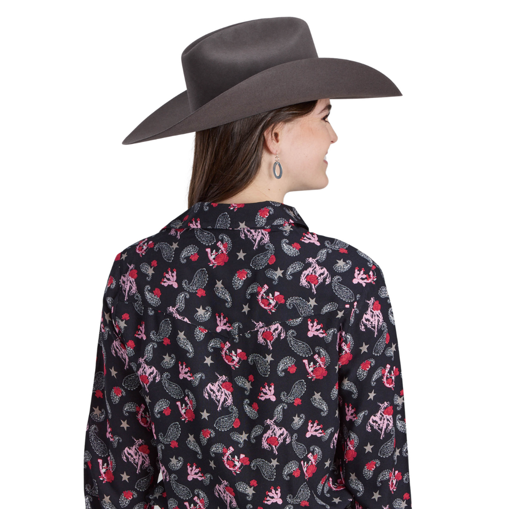Roper Womens Five Star Collection L/S Shirt (50590187) Print Black [SD]
