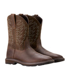 Ariat Work Range Mens Groundbreaker Wide Square Toe Western Boots (10020059) Brown